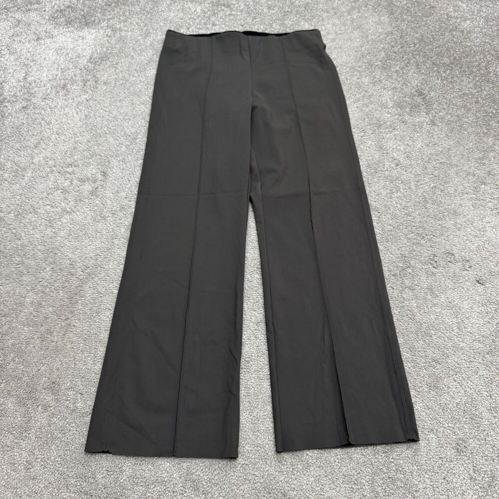 Athleta Wide Leg Pull On Ankle Pants Womens Small Gray High Rise Stretch 28x26